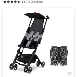 Gianni Bini Black and Gray Compact Stroller